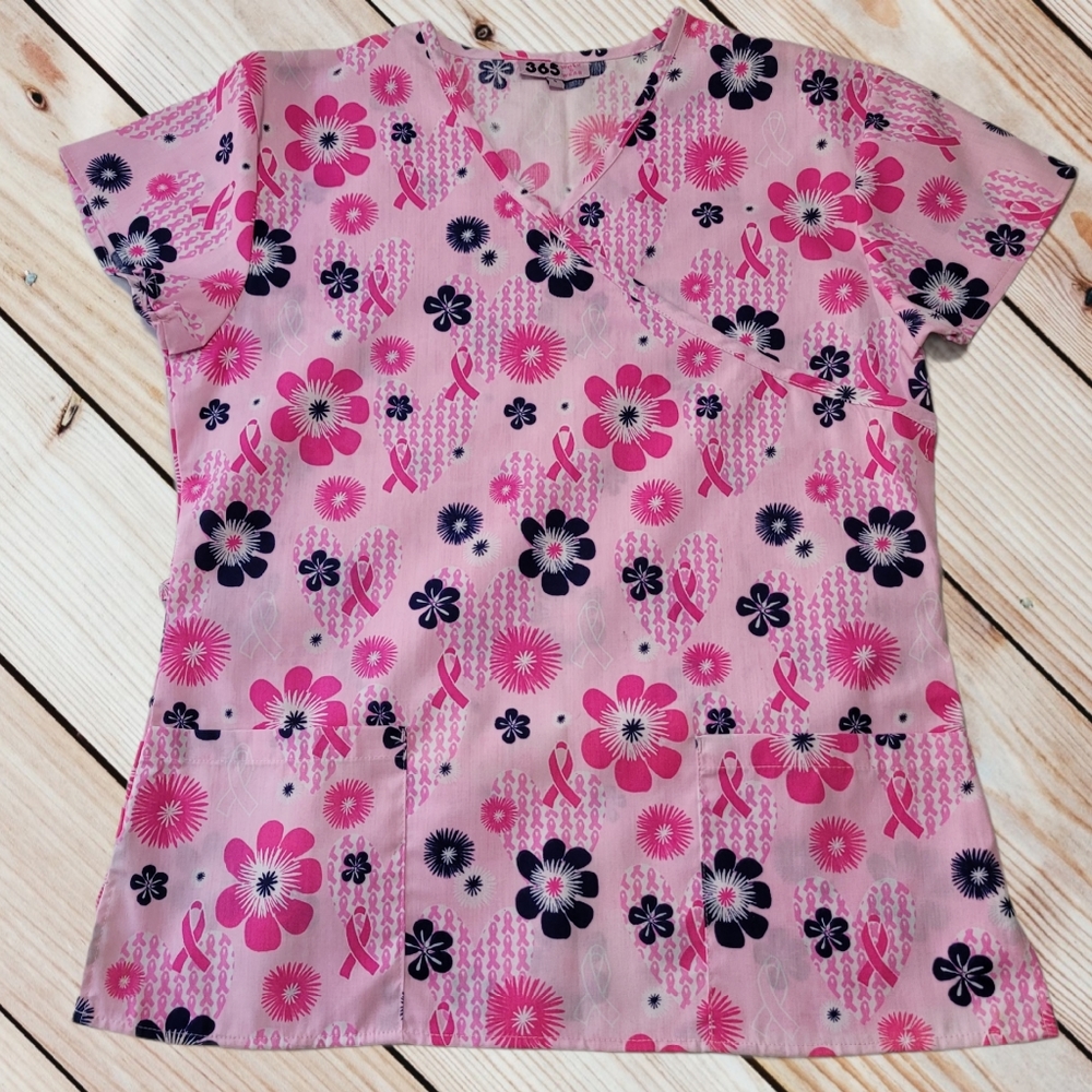 365 Work Wear Scrub Top Sz Small